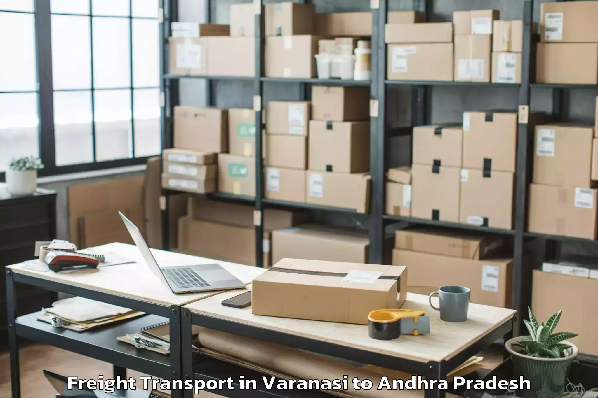 Trusted Varanasi to Korukollu Freight Transport